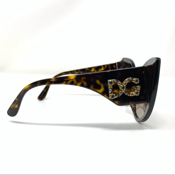 Dolce and Gabbana Jeweled Tortoise Sunglasses - Picture 4 of 8